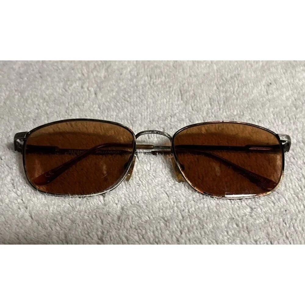 Vintage Serengeti Mariner Antique Rose Metal 5581 Sunglasses Rose Red Lenses